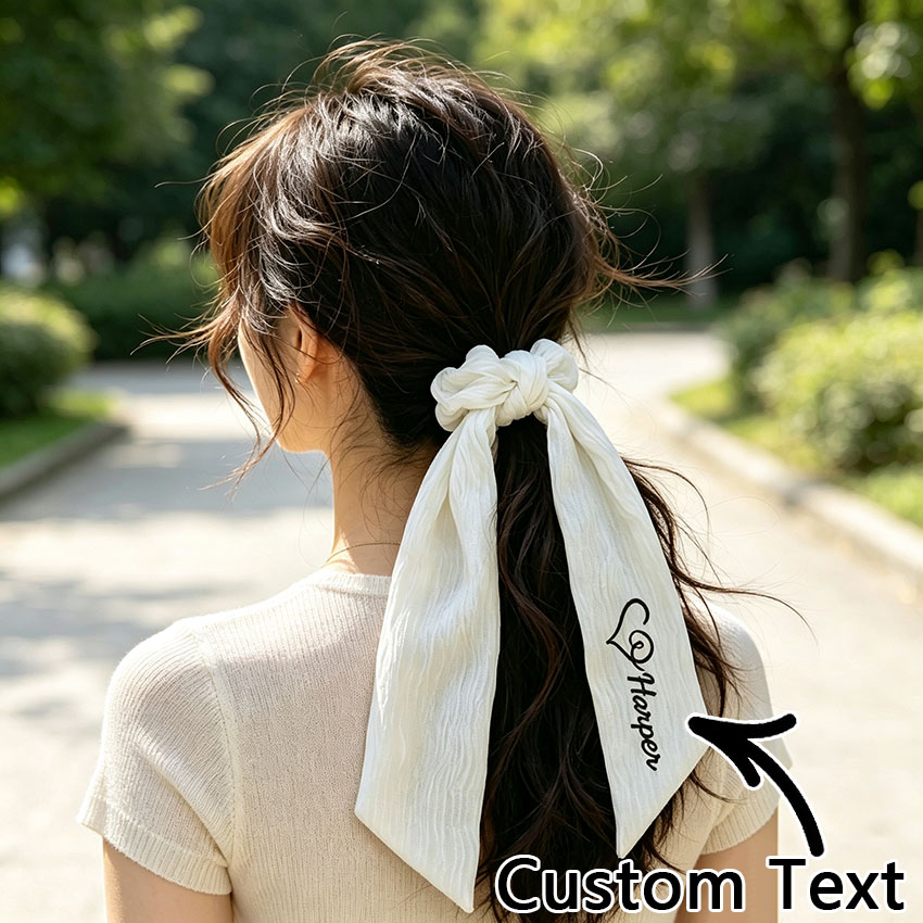 Ribbon Bow Gift - Élastique à cheveux personnalisé avec ruban