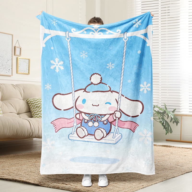 Christmas Throw Blanket - Couverture Sanrio Cinnamoroll, Couverture d'Hiver en