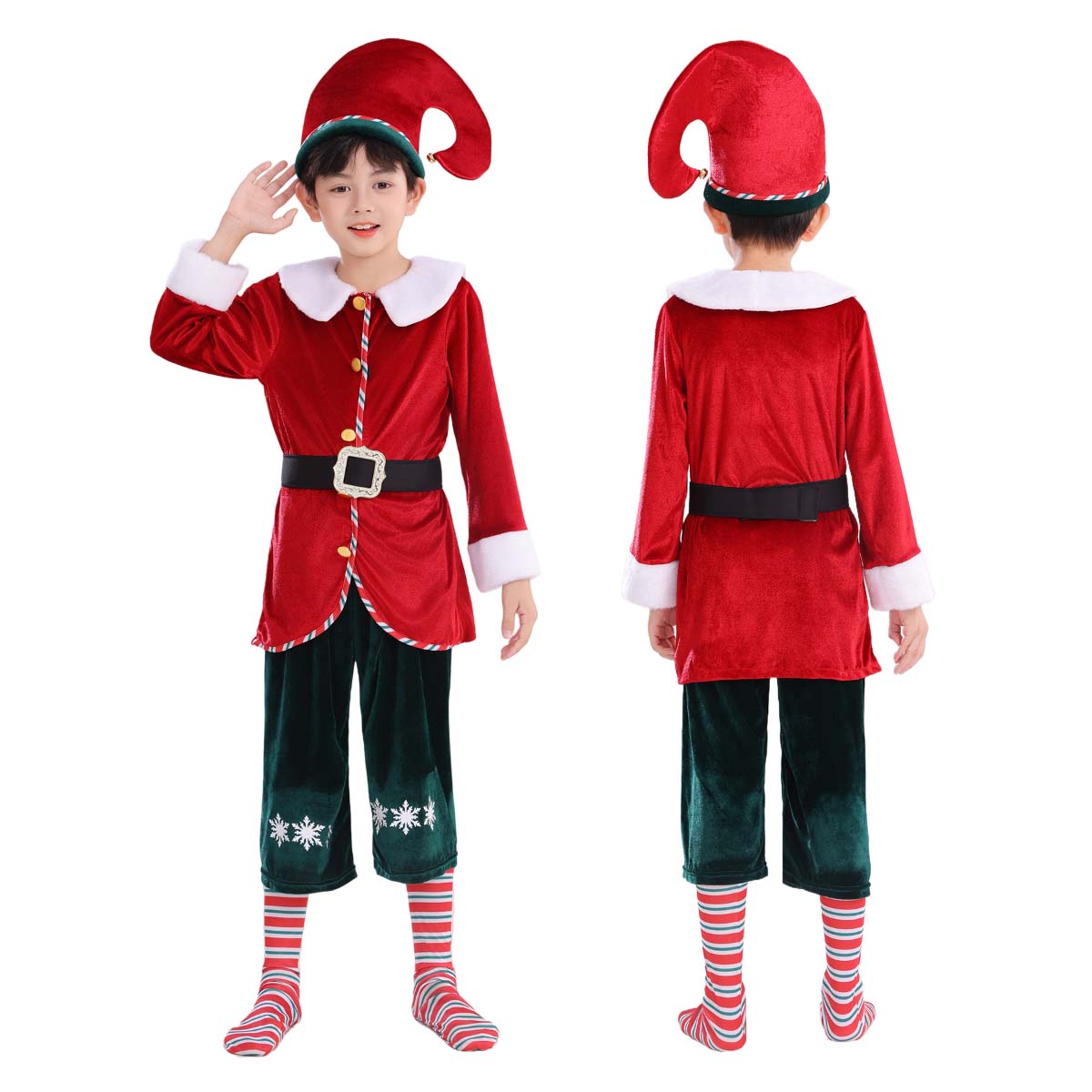 Elf Costume Christmas - Costume d'elfe de noël pour enfants,