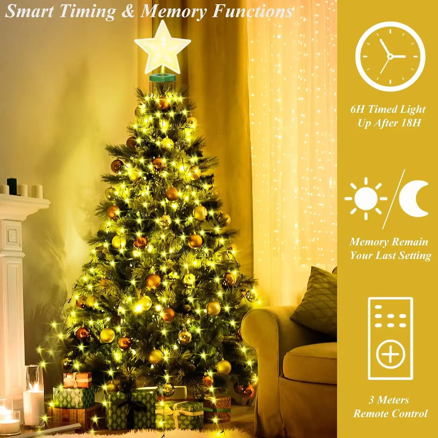 Guirlande lumineuse LED pour s - Star Tree Topper avis et prix