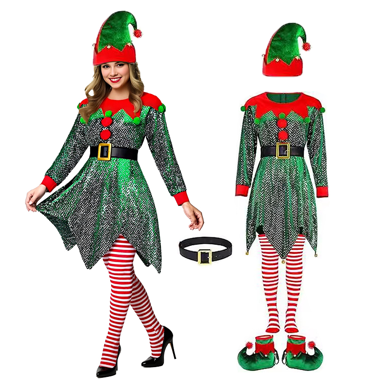 Ensemble de 5 pièces de costum - Elf Costume Christmas avis et prix