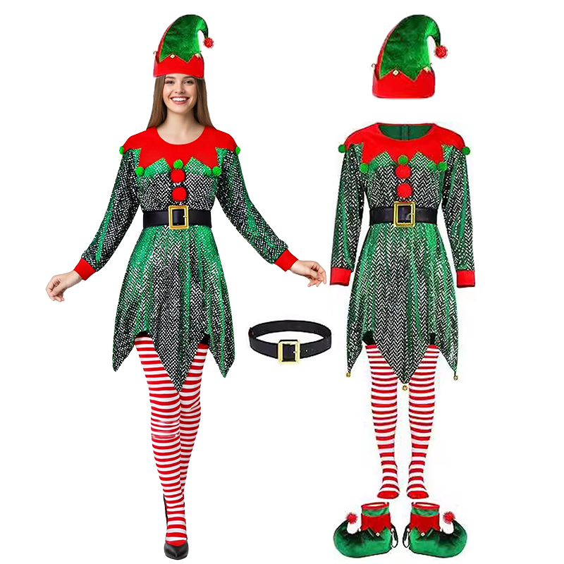 Ensemble de 5 pièces de costum - Elf Costume Christmas avis et prix