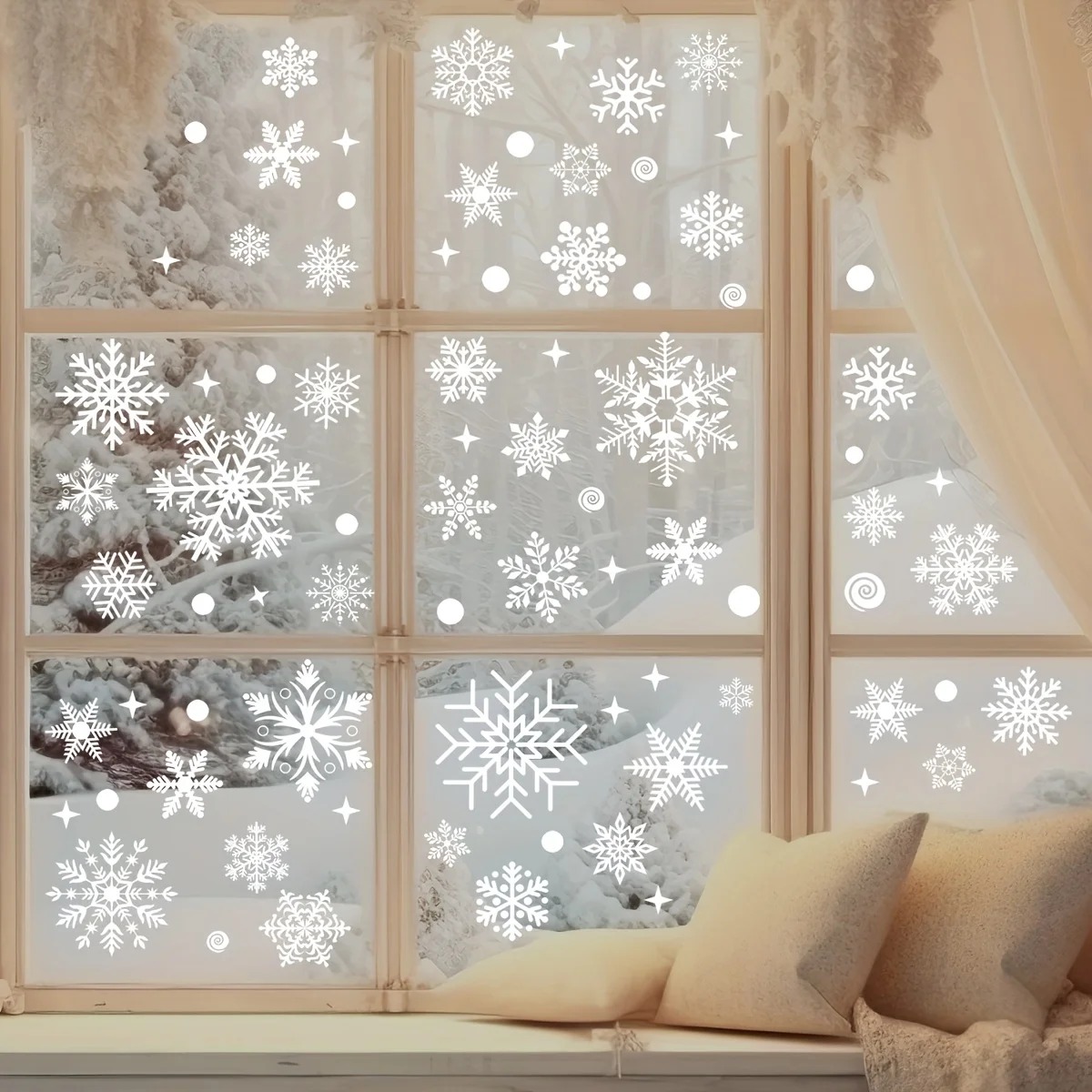 4 feuilles/ensemble d'autocoll - Snowflake Window Decal avis et prix